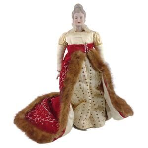 Vintage Geo Borgfeldt NY Empress Josephine 17" Porcelain Bisque Doll, Made Japan